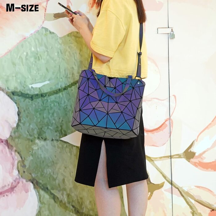 Геометричний гаманець жіночий світловідбиваючий, сумка через плече та клатч Geometrisches Portemonnaie (Cb-01-m)