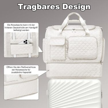 Набір валіз Joyway 6шт з TSA-замком, 4 колеса, зелений (білий), включає багатофункціональну сумку та кулькову сумку