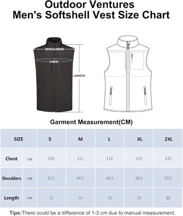 Чоловіча софтшеллова жилетка Outdoor Ventures: водонепроникна, вітрозахисна, спортивна, з декількома кишенями, для гольфу (S, Коричнево-сіра)