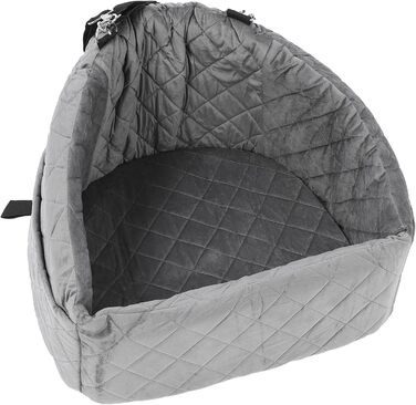 Автокрісло для собак Ejoyous - сіре, для малих та середніх порід, до 15.9 кг, з memory foam