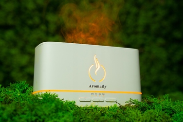 Ультразвуковий зволожувач повітря Aromatly Flame 2, білий, 20 мл/год