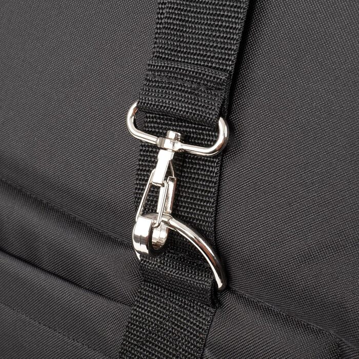 Сумка-переноска для собак та котів | Сумка на плече для тварин з гумкою та карабіном | до 15 кг | Матеріал: штучний замш (вельвет) | Розмір: L | Чорний колір (52 x 35 x 39 см)