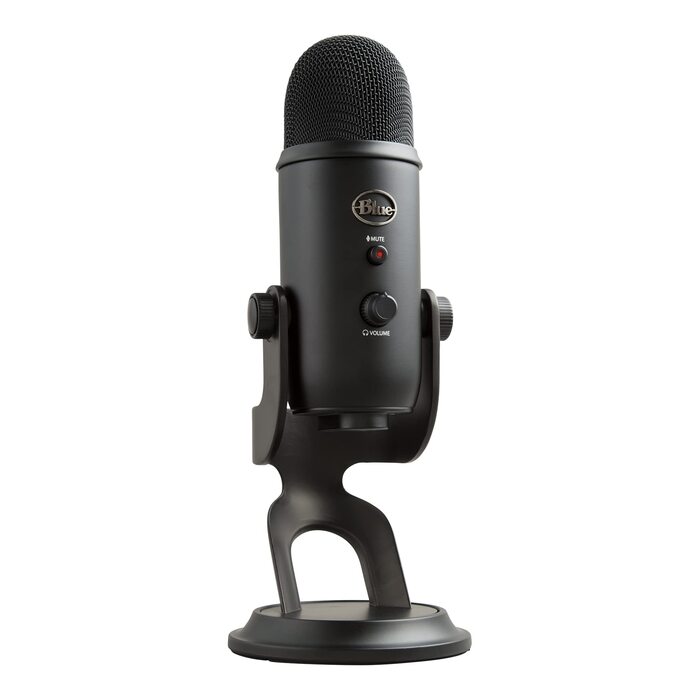 Blue Yeti USB Мікрофон для запису, стрімінгу, подкастів, геймінгу - Чорний