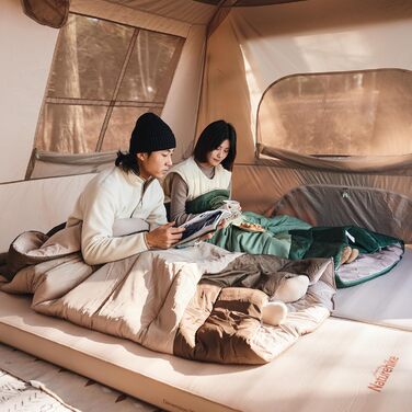 Спальний мішок Naturehike YC для 2 осіб, 3-4 сезони, для дорослих та дітей, зелений