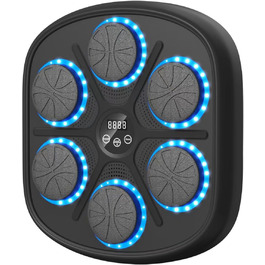 Електронна боксерська машина RevFit з LED-підсвіткою, Bluetooth, 9 режимів швидкості та режим підрахунку ударів, для дітей та дорослих, 45 см