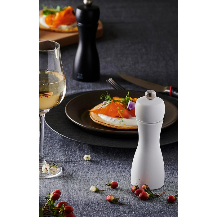 PEUGEOT Tahiti Mill Set Pepper/Salt, Classic Grind Setting, Height: 15 cm, Wood, White/Black, 2/24260