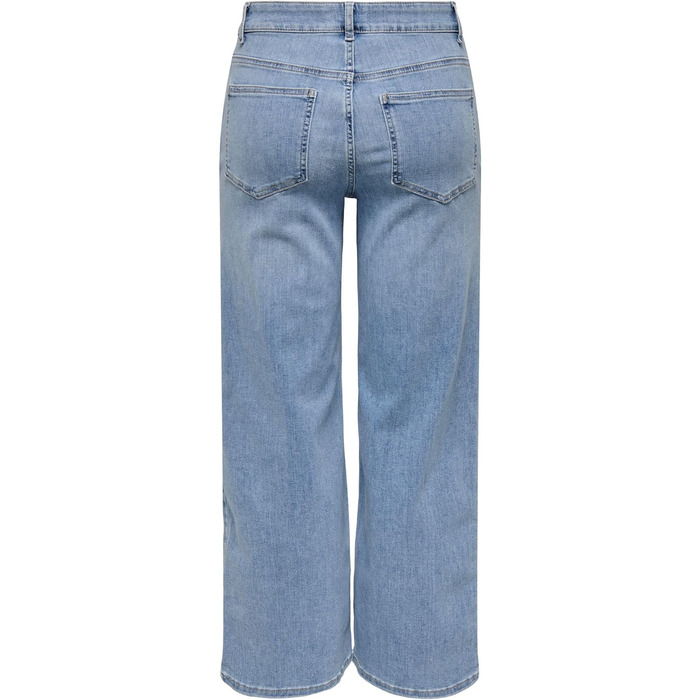 Джинси жіночі Only Madison з широкими штанинами, висока талія, світло-синій денім (XS/34L)
