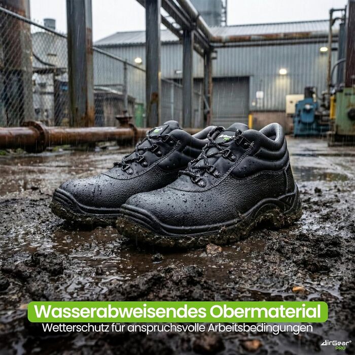 Черевики робочі AirGearPro S3 SRC для чоловіків – сталевий підносок, захист від проколів, неслизька підошва, водонепроникні та дихаючі, 41 EU