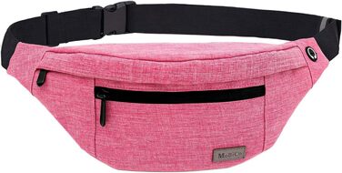 Спортивна поясна сумка на пояс для чоловіків та жінок, водонепроникна, для бігу, кемпінгу, тренувань, велосипеда, рожевого кольору