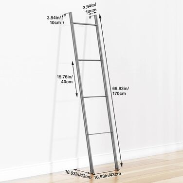 Підвісна стійка для рушників з металу, біла – 4 яруси, для ванної, кухні, вітальні