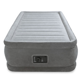 Надувний матрац Intex 64412 Comfort Plush Elevated, сірий, для дорослих