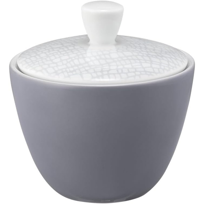 Seltmann Weiden 001.743874 Fashion elegant grey sugar bowl 0.26 L, Porcelain, Grey/White