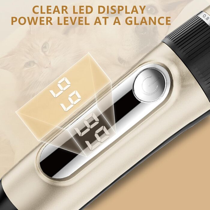 Професійна машинка для стрижки тварин IPX7: тиха, бездротова, для собак та котів. Підходить для всіх типів шерсті