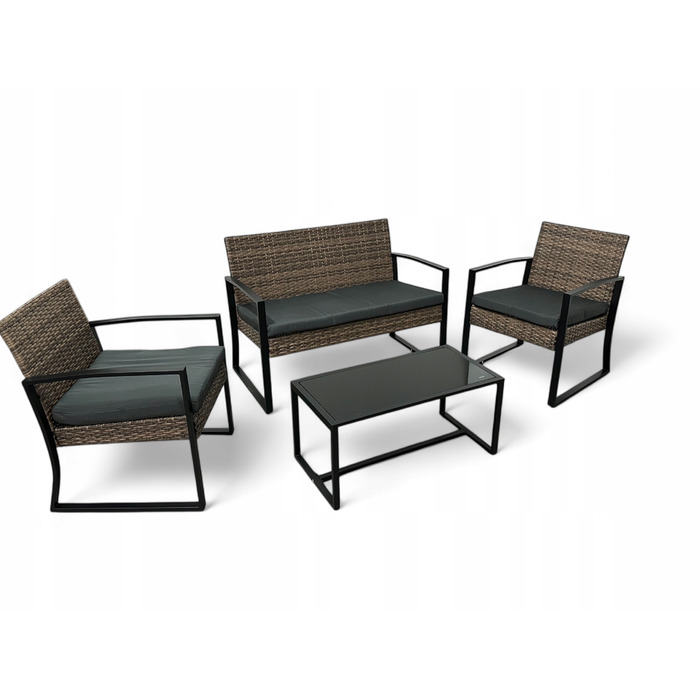 Комплект садових меблів Ideal Garden з техноротанга, багатоколірний, 4 предмети