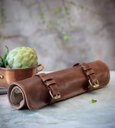Chef's Knife Bag Leather - Genuine Leather Chef's Knife Roll Large – Knife Bag Chef's Knife Lockable - Chef's Bag Sam