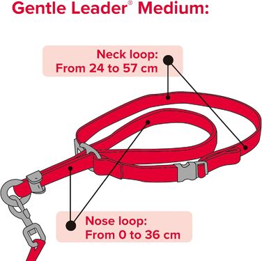 Напівліжниця Beaphar Gentle Leader для собак, розмір S, червона