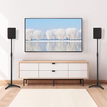 Підставка для колонок, 2 шт., регульована висота 86–127 см, з кабельною організацією, вантажопідйомність 3.6 кг, підходить для P3X-2P