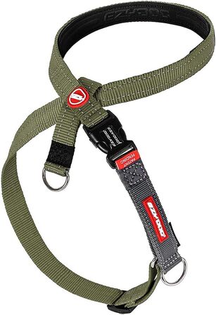 EzyDog Anti-Pull Harness for Dogs - Crosscheck Dog Harness for Small, Medium, and Large Dogs, Dog Training Accessories, Reflective, Adjustable Sizes (XS, ) (S (36 - 49cm), Green)