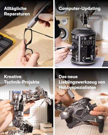 HOTO SNAPBLOQ™ S-A01 Міні Електричний Набір Викруток, Прецизійний Інструмент для Ремонту, 3 Регулювання Моменту, для Телефонів, Ноутбуків, Окулярів та Годинників