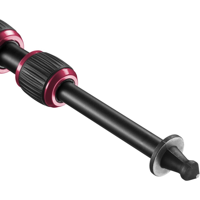 Штатив Mantona DSLM Travel - червоний, для камер, до 5 кг, з кульковою головкою та рівнем