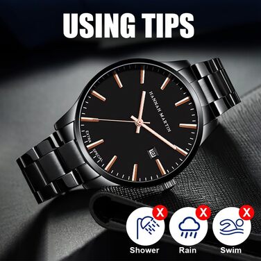 Годинник чоловічий OFFOCUP: аналоговий кварцовий хронограф з водонепроникним браслетом з нержавіючої сталі, з датою. Модний годинник для чоловіків у стилі casual, business, класичний елегантний подарунок. Колір: коричневий