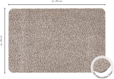 Килимок для порогу Samson Türmatte: миючий, антиковзкий, 40x60 см, бежевий