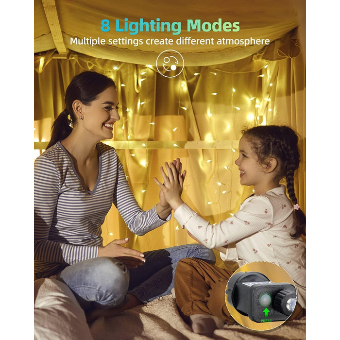 LED гірлянда на Новий Рік LEDYA 20м 200 LED, тепле біле світло, 8 режимів, IP44, для балкона, саду, декору