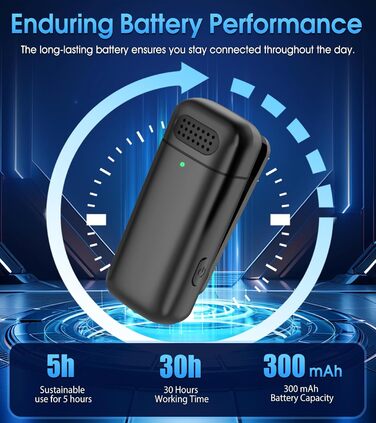 Бездротове мікрофон з кейсом для зарядки iPhone, iPad, Android, USB-C. Лавалерний мікрофон з шумозаглушенням для запису, YouTube, Facebook, TikTok, Vlog, Livestream, Plug and Play