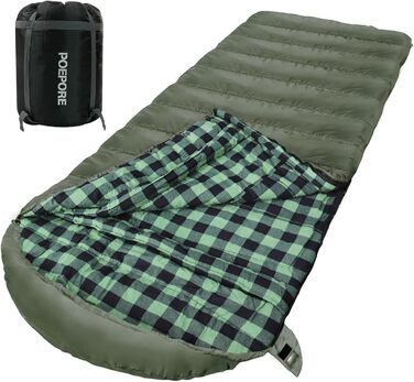 Спальний мішок Poepore Outdoor Winter для дорослих, Extra Wide, 3-4 сезони, XXL, теплий бавовняний фліс, 230*100см, 0°C