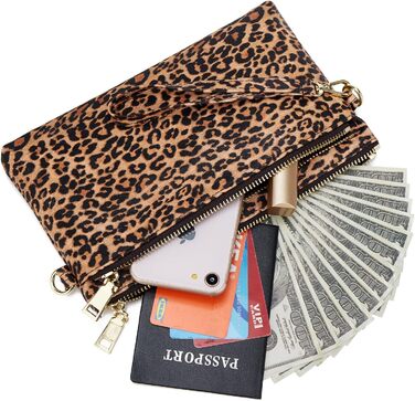 Сумка жіноча через плече зі шкіри, крос-боді, багато відділень, леопардовий принт