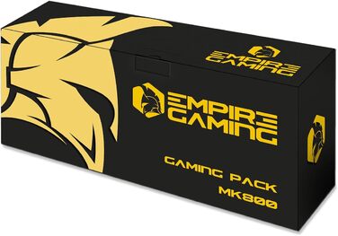 Ігровий комплект Empire Gaming Armor RF800: Клавіатура та миша бездротові AZERTY (французька розкладка) RGB з килимком для миші. Підтримка PC, PS4, PS5, Xbox One/Series, Mac. Білий (MK800)