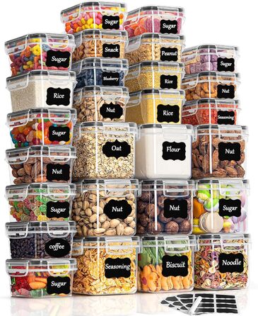 Набір контейнерів для зберігання GoMaihe 16 шт. - герметичні бокси для кухні, продуктів, круп, мюслі, рису, мелу та корму для тварин