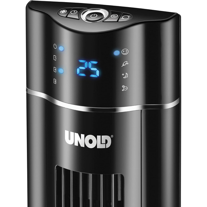 Вентилятор вежовий Unold 86855 Schwarz 60W, 230V: 3 швидкості, іонізація, таймер, коливання