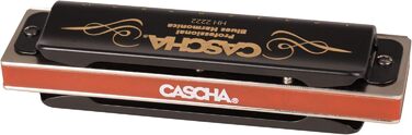 Гармоніка Cascha Bb-Dur для початківців та професіоналів | 10-ти отворна діатонічна гармоніка | Blues Softcase та серветка для чищення