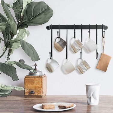 AJART Coffee Cup Hook Shape Hand-Forged (43.2 cm), Free and very flexible for utensil holder