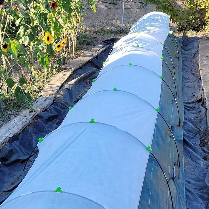 Neegool Plant Tunnels Arches, 50 PCS Raised Bed Arches, Greenhouse Arch with 6mm Plastic Wrapped, DIY Greenhouse Hoop, Cold Frame Tunnel.