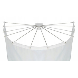Дуговий шторний карниз Wenko 72-96 x 10 мм, білий