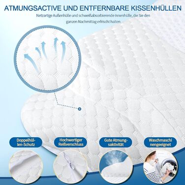 Подушка з піною з пам'яті CHxxy для шиї та плечей, ергономічна, для сну на боці, на спині та животі