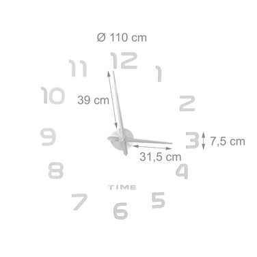 Relaxdays DIY Wall Clock with 3D Numbers