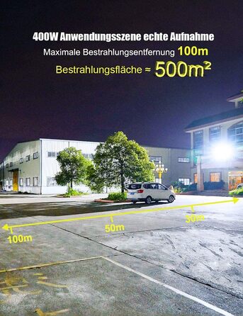 Світлодіодний прожектор Rugging 100W 10000лм, IP67, тепле світло 3000K, водостійкий, для вулиці, газонів, подвір'я