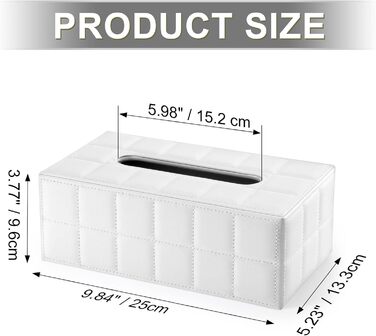 Скринниця для серветок GORESE з натуральної шкіри (біла)