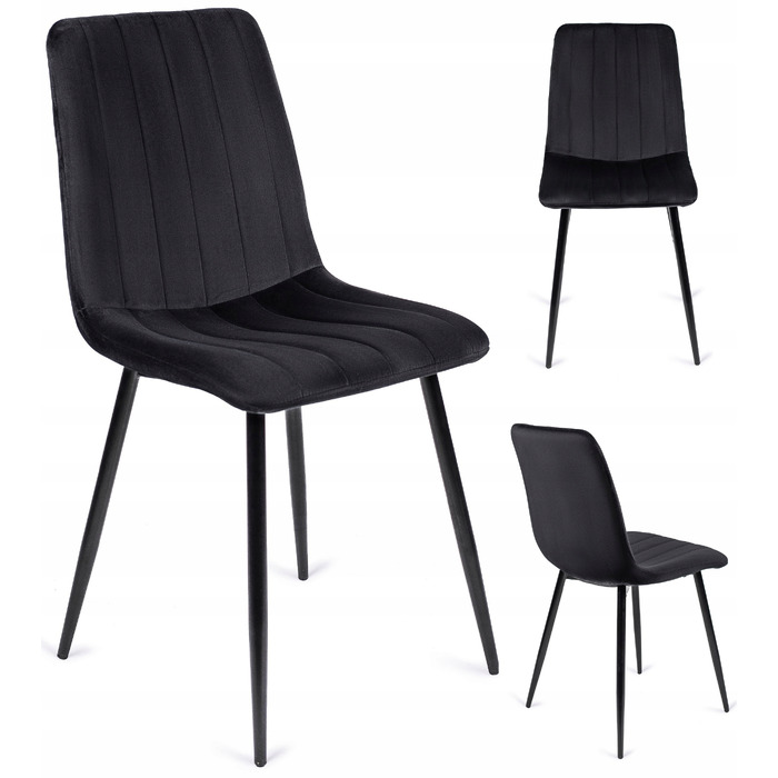 Стілець Mebel Elite, велюр, чорний, 1 шт.