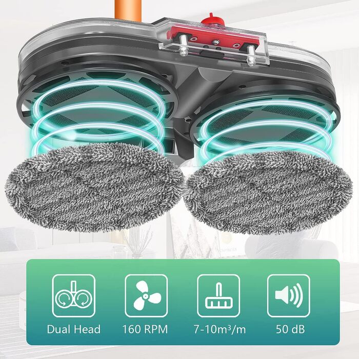 Електричний насадка для миття підлоги Dyson V11/V10/V8/V7/V15 - комплект з 12 мікрофібрами та знімним баком для води