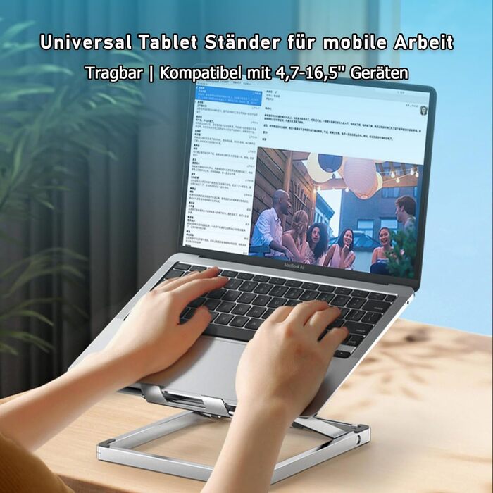 Алюмінієва підставка для iPad та планшетів (4.7–16.5