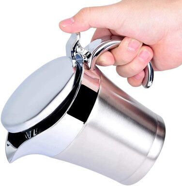Thermo Sauce Pan, 450 ml/750 ml, 304 Stainless Steel, Double-Walled, Insulated, Sauce Pot, Kitchen Accessories 450 ml