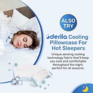 Подушка для шиї та голови Derila з Memory Foam Original. Ергономічна подушка для сну на боці, спині та животі (Queen, 1 шт.)
