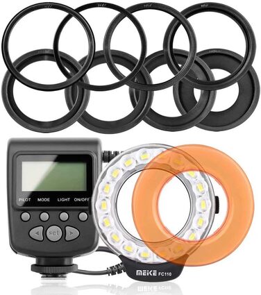 Кільцевий спалах Meike FC-110 для камер Canon, Nikon, Pentax, Olympus