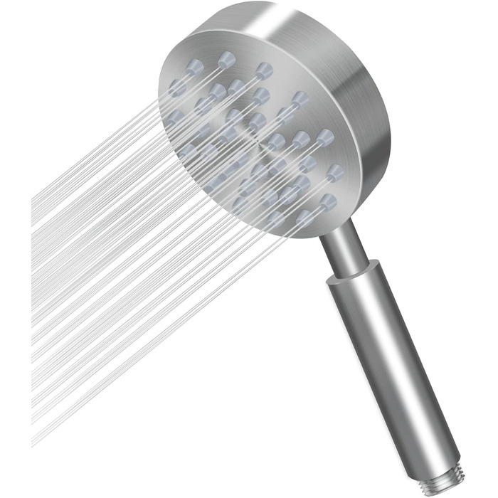 Stainless Steel Shower Head, Water-Saving Showerhead, High-Pressure Shower Head, Handheld Shower Head with Strong Jet, Rain Shower Head for Bathing, Spa, and Tub Cleaning