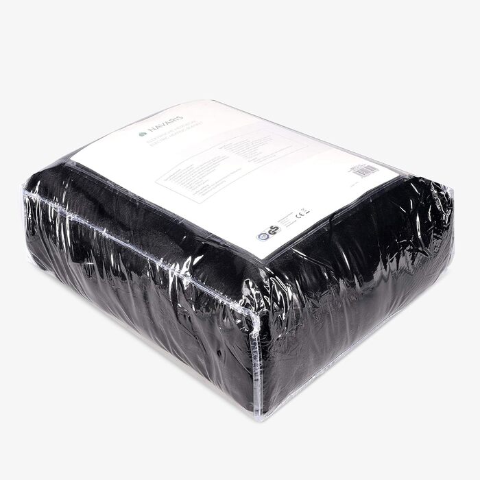 Електрична ковдра Navaris XXL з автовимкненням - тепла ковдра 180x130 см, чорно-сіра, пральна, 180х130 см