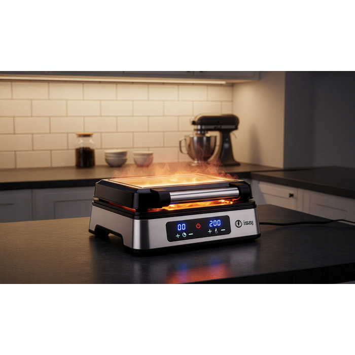 Вафельниця ISAJ 3024, 2200 Вт, срібляста